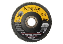 Круг пелюстковий шліфувальний NINJA : Т27, 125х22 мм, Р36 (10/200 шт. уп)