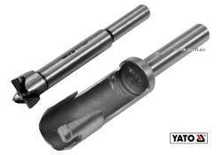 Свердла по дереву: коронка і фреза YATO : Ø=15 мм, l=110/90 мм- коронка/фреза, 2 шт [10/100]