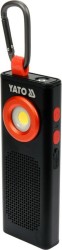 Ліхтар світлодіодний акумул. YATO Li-Po 3.7 В, 2000 mАГод, 500 Lm, динамік 3W Bluetooth [50]