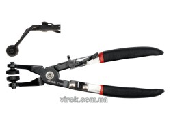 Щипці для стягуючих хомутів YATO l= 215 мм зігнуті на 45° [6/36]