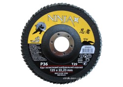 Круг пелюстковий шліфувальний NINJA опуклий : Т29, 125х22 мм, Р36 (10/200 шт. уп)