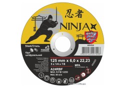 Диск шліфувальний по металу NINJA : тип 27, Ø= 125 х 22.23 мм, t= 6,0 мм (10шт/уп)