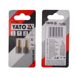 Насадка викруткова YATO TORX T10 х 25 мм. HEX 1/4", покрита титаном, 2 шт.