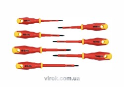 Набір викруток діелектричних ізольованих YATO до 1000 V. 7 шт. [10/40]