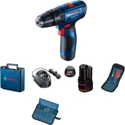 Акумуляторний ударний дриль-шуруповерт Bosch GSB 120 LI (2x2 А/год) Кейс + Набір біт + свердла (0.601.9G8.102)