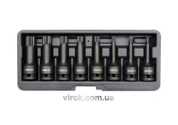 Набір насадок викруткових ударних YATO : SPLINE M5-M18. квадрат 1/2