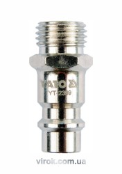 Швидкоз'єднуваний наконечник YATO з зовніш. різьбою Ø= 3/8