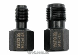 Мітчики для ремонту різьби лямбда-зонду YATO, M12x1,25 і M18x1,5 з 6-гран. приводом, 2 шт. [12/96]