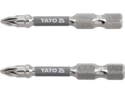 Насадка викруткова YATO PZ1 х 50мм. HEX 1/4", покрита нікелем, 2шт.[10]