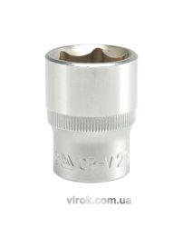 Головка торцева 6-гранна YATO : квадрат 1/2", М= 21 мм, L= 38 мм [120/240]