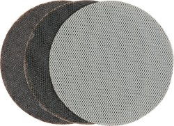 Диск шліфувальний на липучці YATO : Ø= 225 мм. G80, з абразивної сітки для штукатурки, 3 шт [100]