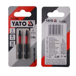 Насадка викруткова YATO TORX T15 х 50 мм. HEX 1/4", хром-молібден, 2 шт.
