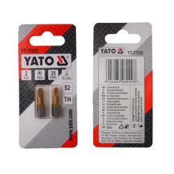 Насадка викруткова YATO PZ3 х 25 мм. HEX 1/4", покрита титаном, 2 шт.