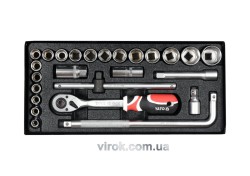 Набір головок торцевих YATO : квадрат 1/2