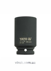 Головка торцева ударна 6-гранна YATO : подовжена, квадрат 3/4