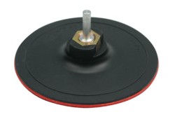 Круг-насадка шліфувальна VOREL з липучкою : Ø=125мм + гайка М14, винт [30/120]