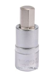 Головка торцева з насадкою HEX YATO : квадрат 1/2". HEX M12, L= 55 мм [40/160]