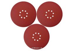 Круг шліфувальний з наждачн. паперу з липучкою YATO: Ø=225мм, Р120, до YT-82340 і YT-82350, 3шт [60]