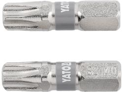Насадка викруткова YATO TORX T40 х 25 мм. HEX 1/4", покрита нікелем, 2 шт.[10]