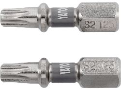 Насадка викруткова YATO TORX T25 х 25 мм. HEX 1/4", покрита нікелем, 2 шт.[10]