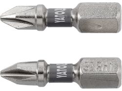 Насадка викруткова YATO PH1 х 25мм. HEX 1/4", покрита нікелем, 2шт.[10]