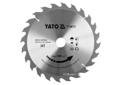 Диск пиляльний победітовий по дереву YATO: 255x30x3.0x2.0 мм, 24 зубці, R.P.M до 6000 1/хв [10/20]