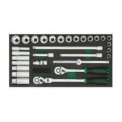 Набір інструменту комбінований 3/8" 30 од. (в ложементі, тип A) TOPTUL GVA3002