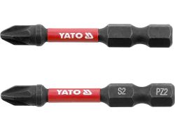 Насадка викруткова ударна YATO PZ2 х 50 мм. HEX 1/4", 2 шт.[10]