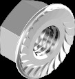 DIN6923 Гайка М6 фланц А2 зубч