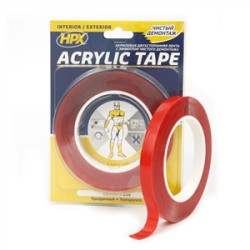 HPX Стрічка 2-ст.акрил.надміцна 12мм*5м проз.ТТ1205