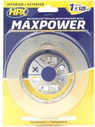 HPX Стрічка 2-ст.акрил.надміцна 19мм*5м проз.HT1905