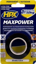 HPX Стрічка 2-ст.акрил.посил.25мм*1.5м MAXPOWER OT2502