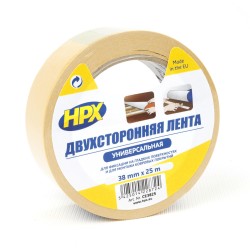 HPX Стрічка д/ковроліну ПП 38мм*25м біла CE3825