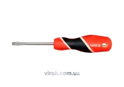 Викрутка плоска YATO : шліц SL5 х 75 мм [12/60/240]