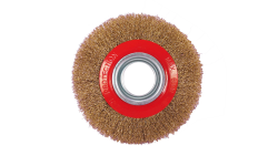 Щітка дискова для кутов. шліфмашини гофр. латунь 115*32мм