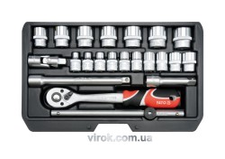 Набір головок торцевих YATO : квадрат 3/8