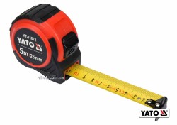 Рулетка YATO : L= 5 м x 25 мм, з сталевою стрічкою, нейлоновим покриттям [12/72]