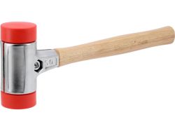 Молоток по бруківці YATO обух з високопружного ПЕ m= 1390 г Ø= 60 мм, дерев'яна ручка, заг l= 430 мм