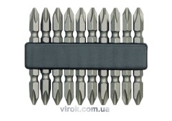 Насадка викруткова двостороння VOREL : PH2 x 60 мм, Cr-V. 10 (Шт/Уп.) [25/100]