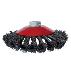 Щітка конічна 125мм для кутов.шліфмашин дротяний друк