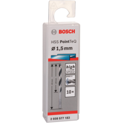Свердло для металу Bosch HSS-PointTeQ, 1.5х18х40мм, 10шт (2.608.577.183)