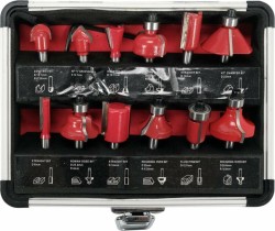 Фрези по дереву YATO зі шпинделем Ø 6 мм, Ø= 6-32 мм, 12 шт [20]