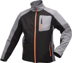Куртка робоча SOFTSHELL YATO розмір XXXL, чорно-сіра, 3 кишені, 96% поліестер і 4% спандекс [10]