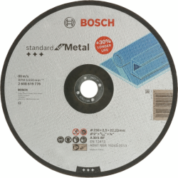 Диск відрізний шліфувальний Bosch Standard, 230х22.23мм, для металу (2.608.619.776)
