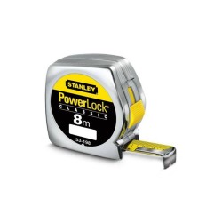 Рулетка STANLEY POWERLOCK 8м х 25мм мм армована стрічка. пластикова (0-33-198)