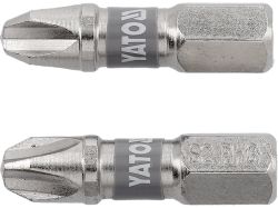 Насадка викруткова YATO PH3 х 25мм. HEX 1/4", покрита нікелем, 2шт.[10]