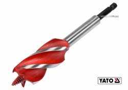 Свердло по дереву YATO : Ø= 25 мм, L= 165 мм, HRC 40-45 з 4 пругами, HEX- 1/4