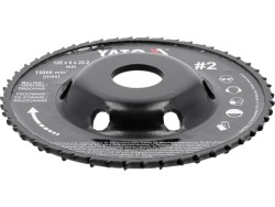 Диск-фреза випуклий до КШМ YATO по дереву, шпаклівці, гіпсу; Ø=120/22.2 мм, t= 16/6мм шорстк №2 [10]