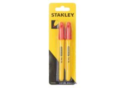 Маркери STANLEY "Fine Tip" : червоні, 2 шт.
