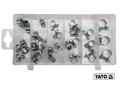 Хомути гвинтозатяжні металеві YATO : Ø= 6-16 мм, 30 шт [24/720]